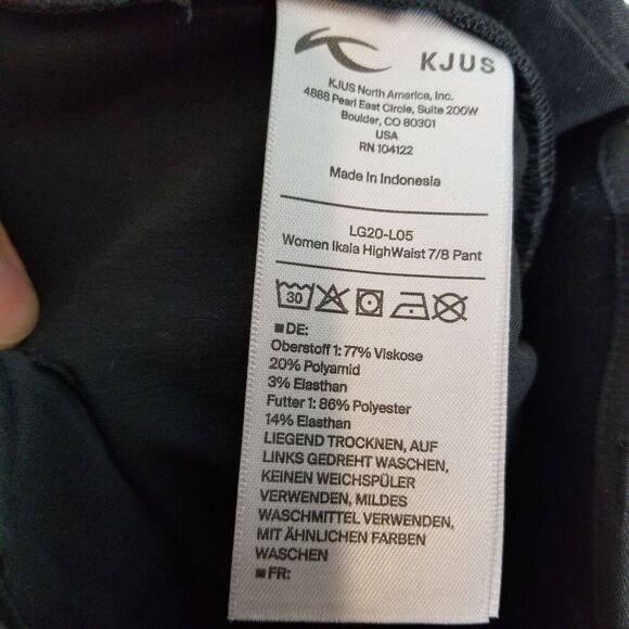 KJUS Women Ikala 7/8 Pants Sz 2XS Black High Rise Stretch Athletic Golf Outdoor - Picture 8 of 9